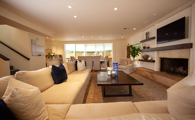 Living Room at Cliffside Malibu