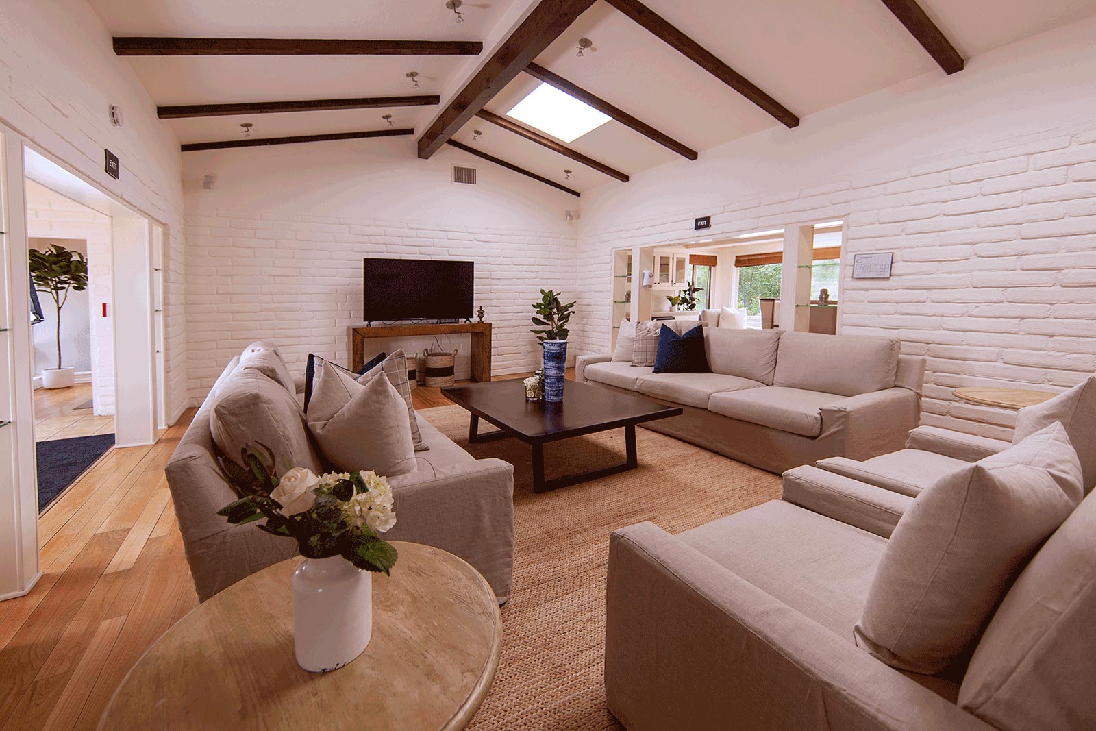 Cliffside Malibu Ranch House Living Room