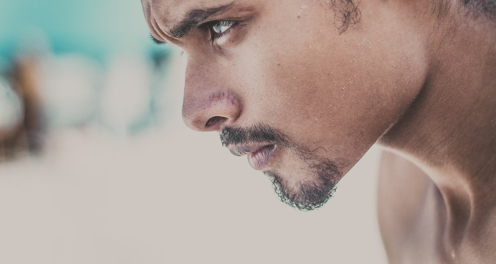 close up of a man with a direct stare